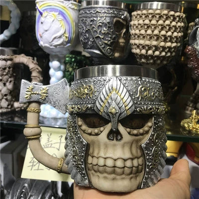 Embossed Skull Ghost Head Wine Glass Whiskey Creative Wine Glass Cocktail Funny Cup Stylish Retro Goblet