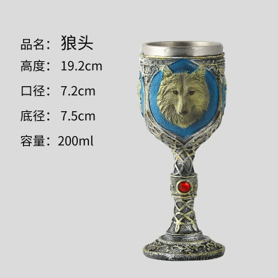 Embossed Skull Ghost Head Wine Glass Whiskey Creative Wine Glass Cocktail Funny Cup Stylish Retro Goblet
