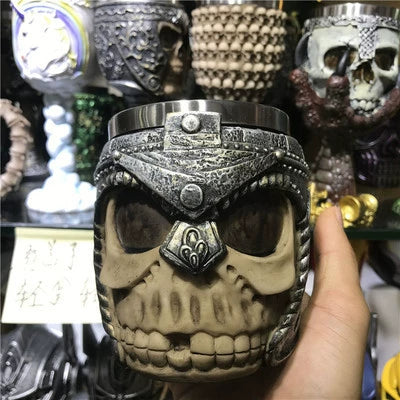 Embossed Skull Ghost Head Wine Glass Whiskey Creative Wine Glass Cocktail Funny Cup Stylish Retro Goblet