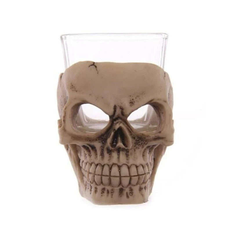 Embossed Skull Ghost Head Wine Glass Whiskey Creative Wine Glass Cocktail Funny Cup Stylish Retro Goblet