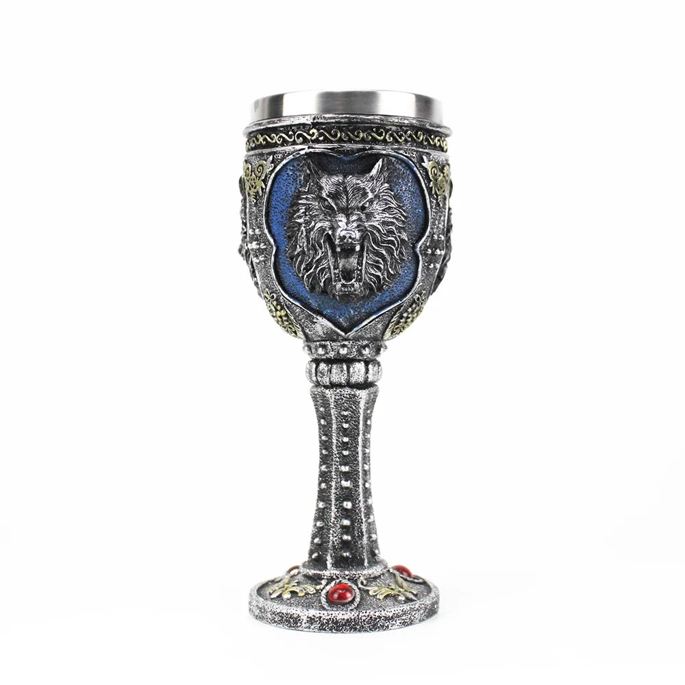 Creative 3D Gothic Wine Goblet Style Contain Dragon Claw Viking Skull Skeleton Punk Wine Glass Halloween Gifts Bar Drinkware Cup