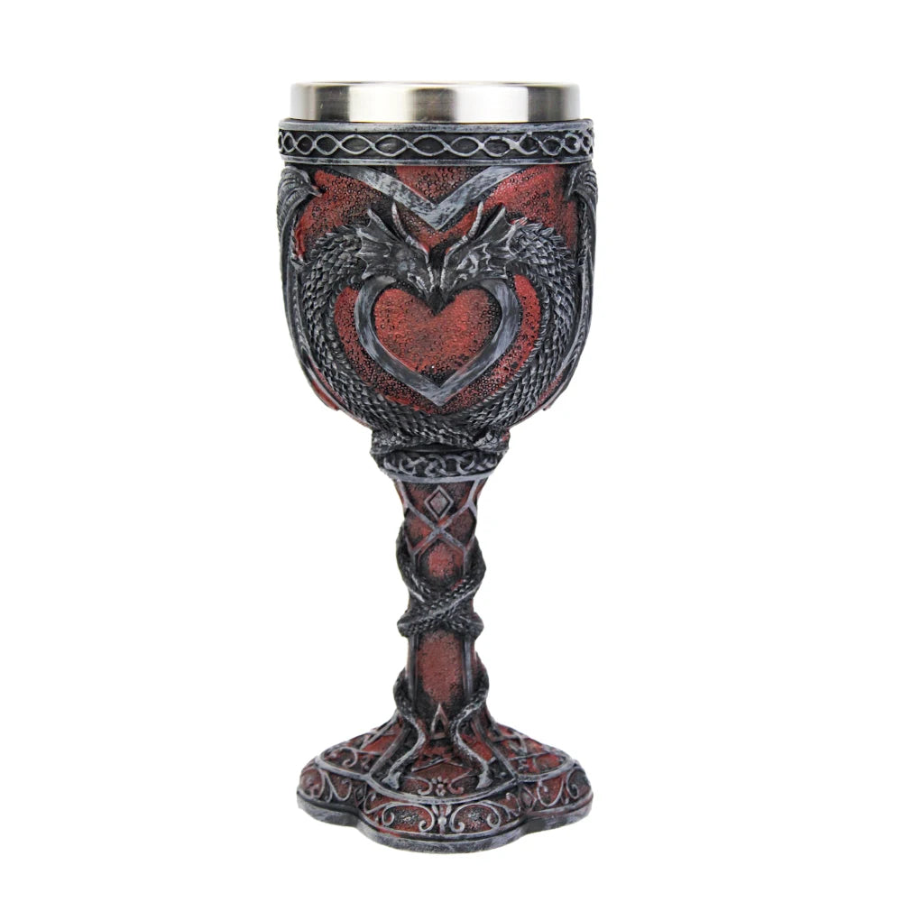 Creative 3D Gothic Wine Goblet Style Contain Dragon Claw Viking Skull Skeleton Punk Wine Glass Halloween Gifts Bar Drinkware Cup