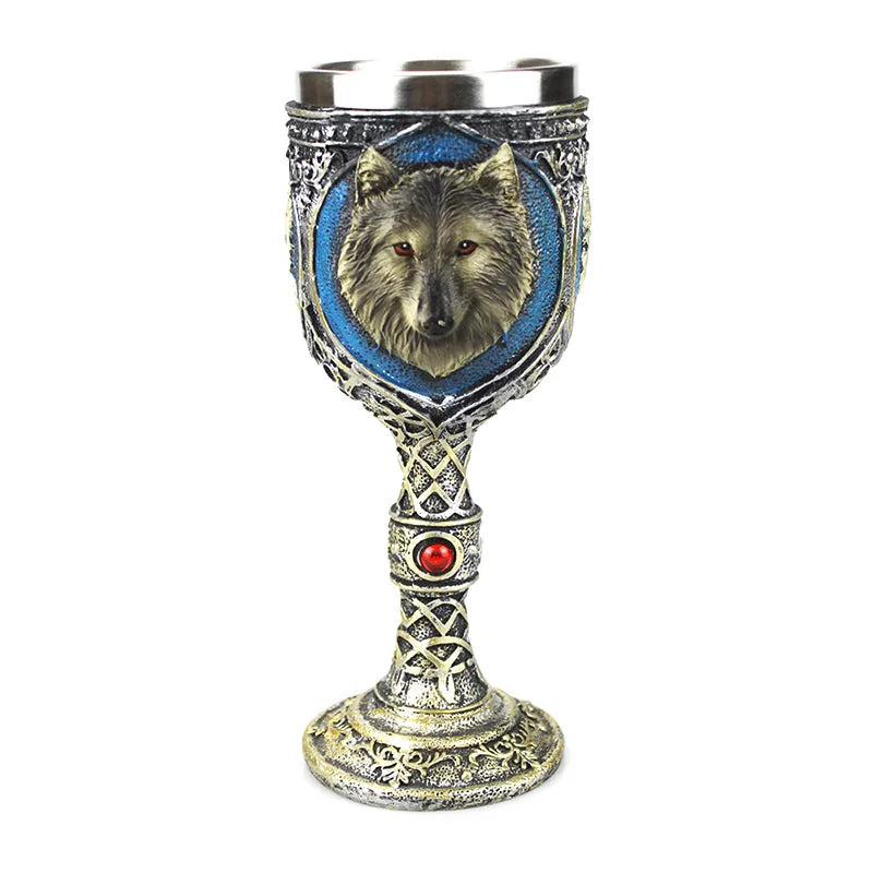 Creative 3D Gothic Wine Goblet Style Contain Dragon Claw Viking Skull Skeleton Punk Wine Glass Halloween Gifts Bar Drinkware Cup