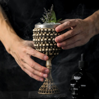 Embossed Skull Ghost Head Wine Glass Whiskey Creative Wine Glass Cocktail Funny Cup Stylish Retro Goblet