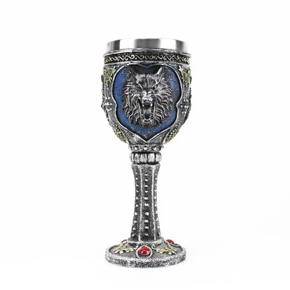 Creative 3D Gothic Wine Goblet Style Contain Dragon Claw Viking Skull Skeleton Punk Wine Glass Halloween Gifts Bar Drinkware Cup