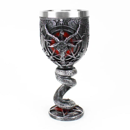 Creative 3D Gothic Wine Goblet Style Contain Dragon Claw Viking Skull Skeleton Punk Wine Glass Halloween Gifts Bar Drinkware Cup