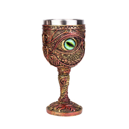 Creative 3D Gothic Wine Goblet Style Contain Dragon Claw Viking Skull Skeleton Punk Wine Glass Halloween Gifts Bar Drinkware Cup