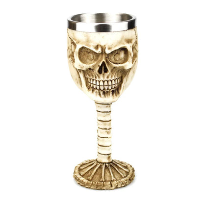 Creative 3D Gothic Wine Goblet Style Contain Dragon Claw Viking Skull Skeleton Punk Wine Glass Halloween Gifts Bar Drinkware Cup