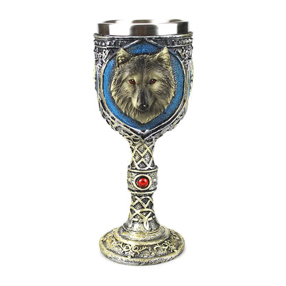 Creative 3D Gothic Wine Goblet Style Contain Dragon Claw Viking Skull Skeleton Punk Wine Glass Halloween Gifts Bar Drinkware Cup